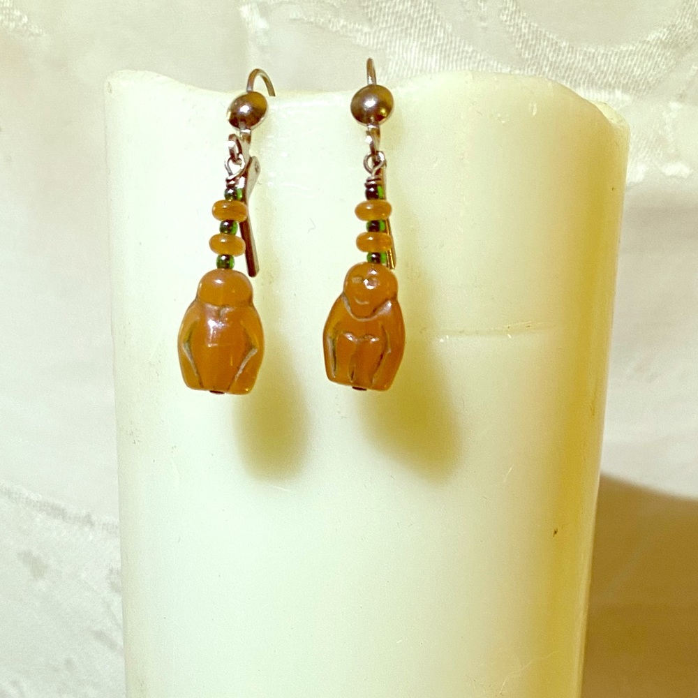 Monkey earrings